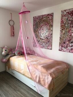 Komplet set postel skřínka stůl dětský pokoj