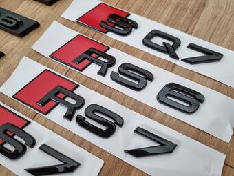 AUDI Napis logo znak S3 RS3 S4 RS4 S5 S7 RS7 RS6 SQ7 SQ8