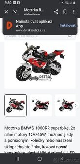 Prodám elektrickou motorku BMW S1000RR