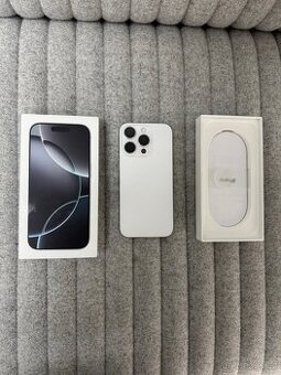 iPhone 16 Pro 256 White Titanium 100% Baterie