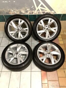 Alu kola Škoda R17 5X112 ZIMNÍ PNEU 205/55 R17 LYRA