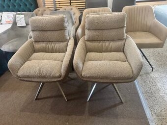 Nové 2x Kvalitní pohodlné jídelní židle-křesílka