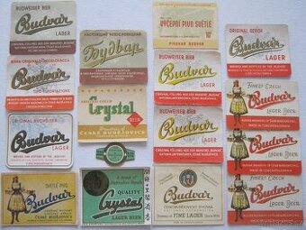 sbírka pivní etikety pivovar BUDVAR Č. Budějovice 1052ks