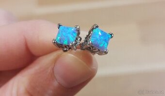 Stříbrné náušnice s opálem Eppi