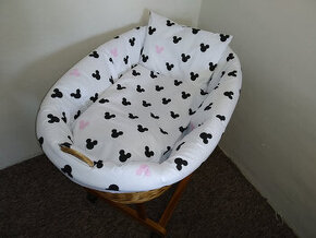 Nová souprava do proutěného koše  Mickey hlavičky růžové