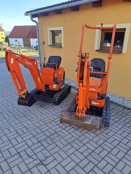2x Minibagr Kubota U10-3, rv 2015, rv 2007