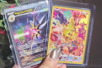 Pokémon karty - Pikachu a Mega Starmie EX