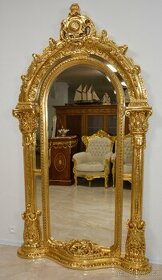 Zámecké řezbované zrcadlo - krásně zdobené - 245cm