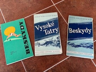 Staré turistické mapy, r. 1958, 1959 a 1971