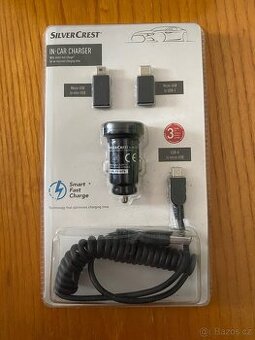 Cestovní auto nabíječka, nabíječka do auta 12/24V, Silver Cr - 1