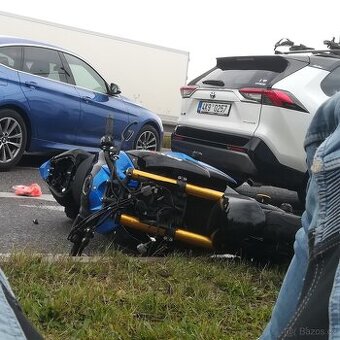 Havarovaný motocykl