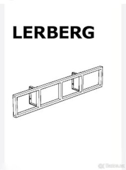 IKEA LERBERG police na CD DVD BD bílá