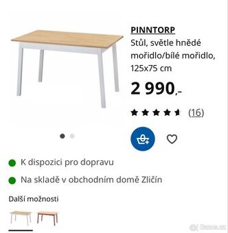 IKEA jídelní stůl - PINNTORP