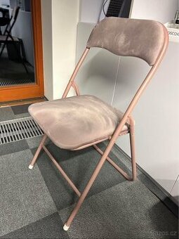 Židle skládací sametová(možnost 6ks)