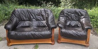 Kožená sedací souprava 2+1