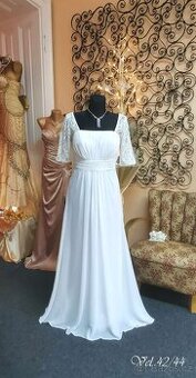 JEDNODUCHÉ SVATEBNÍ ŠATY vel.42/44