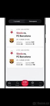Slávia barcelona vstupenky