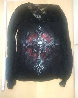 Černé triko 699 Kč. Gothic styl , emo styl, černá růže, kříž