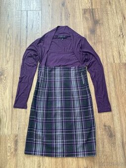 Fialovo-černé šaty Amisu (vel. 34/36)