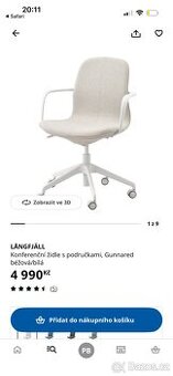 Otočná kancelářská židle Ikea Langfjall