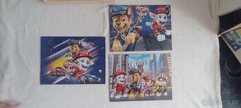 Dřevěné puzzle Tlapková patrola 3x24 dílků v krabičce