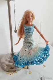 Šatičky na panenku - dlouhé modré
