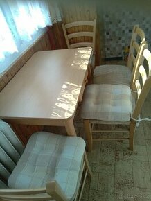 stůl + 4 židle zánovní