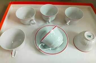 Set 6 podšálků a 6 hrnečků - NEW z dědictví