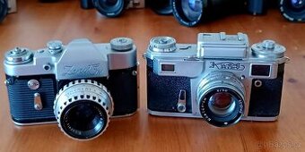 Fotoaparáty ZENIT 3M a KIEV s objektivy