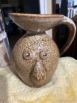 KUNŠTÁT KERAMICKÝ SVÍCEN/VÁZA HLAVA 17 cm