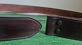 Pásek, opasek, kožený - ruční česká práce - nový, nepoužitý