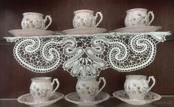 Růžový porcelán sada 6+6