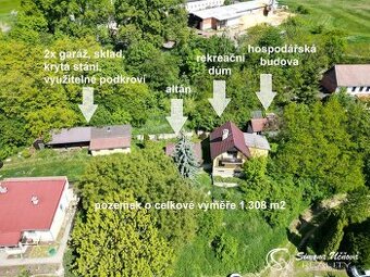 Prodej rekreačního domu s vedlejšími stavbami v Úštěku, míst