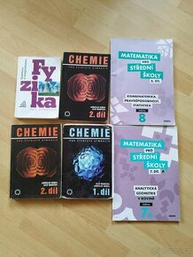Učebnice fyzika, chemie, matematika pro gymnázia