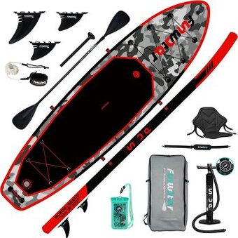 Paddleboard s kajakovou sedačkou ,maskovaný.Silver 330x84x15