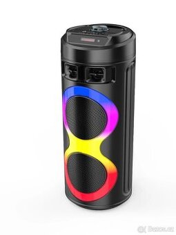 přenosný karaoke Bluetooth reproduktor s kabelovým mikrofone