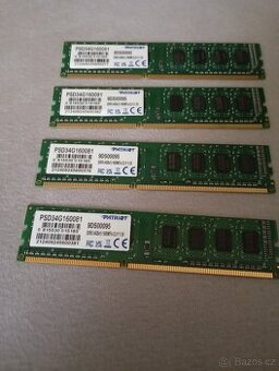 PAMĚTI PC DDR3 NOVÉ 16Gb 4X4Gb 1600MT/s CL11