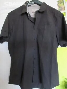 Pánská černá košile 43/44/XL ANGELO LITRICO.