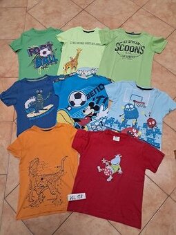 Chlapecká trika krátký rukáv vel. 128-134