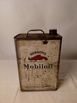 Plechovka od oleje Mobiloil