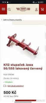 Kříž stupaček jawa pionýr 555