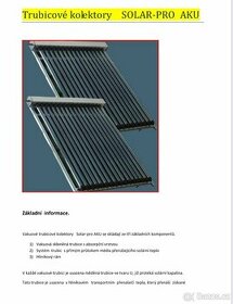 Solární kolektory - 16 trubic