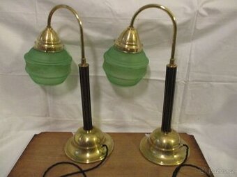 Dvě lampy art deko, funkční, výška 47cm