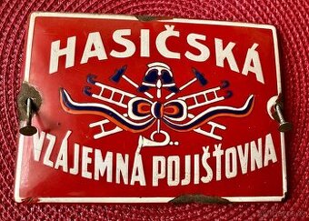 Retro smaltovaná cedule Hasičská vzájemná pojišťovna - 1