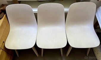 Ikea ODGER Židle bílá/béžová 3x PC 6 tis
