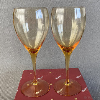 Moser 2x sklenice Optic 350ml, topasové sklo
