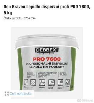 Lepidlo na podlahy Debbex Pro 7600 5kg