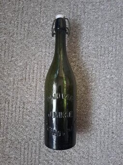 Pivní láhev Pivovar J. Mikše Rychnov n.Kn. zelená, 1 litr