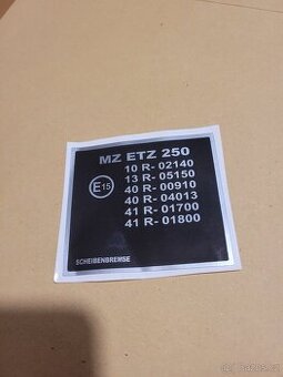 Mz etz 250 nálepka.