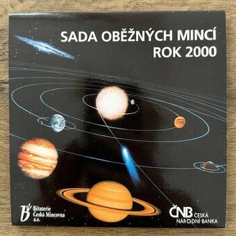 SADA OBĚŽNÝCH MINCÍ Z ROKU 2000 VESMÍR